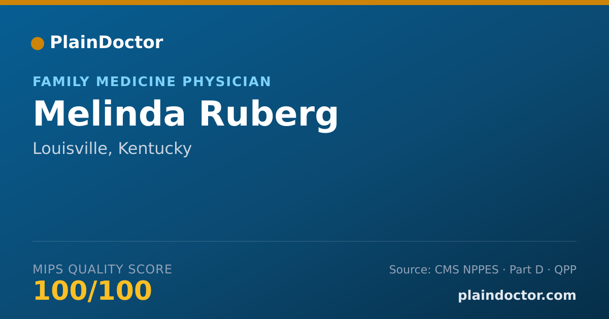 Shareable card for Melinda Ruberg - Family Medicine Physician, Louisville, KY