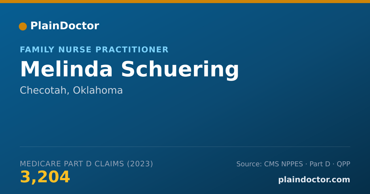 Shareable card for Melinda Schuering - Family Nurse Practitioner, Checotah, OK