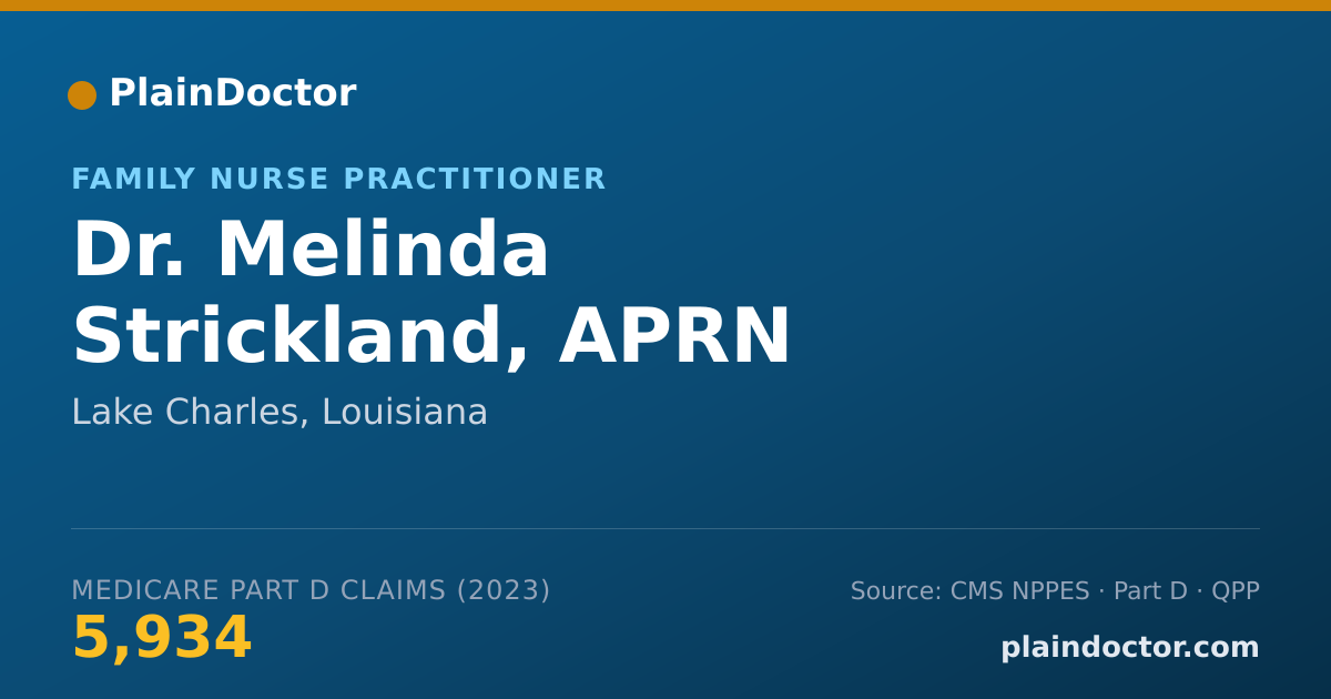 Shareable card for Melinda Strickland, APRN - Family Nurse Practitioner, Lake Charles, LA