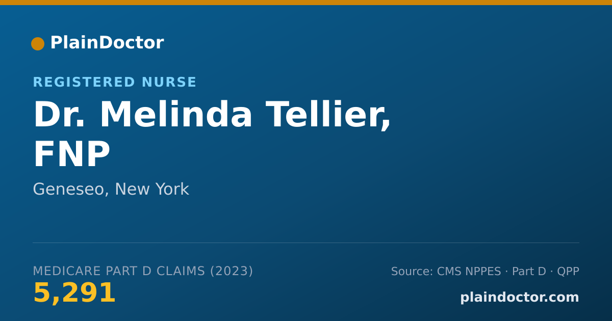Shareable card for Melinda Tellier, FNP - Registered Nurse, Geneseo, NY