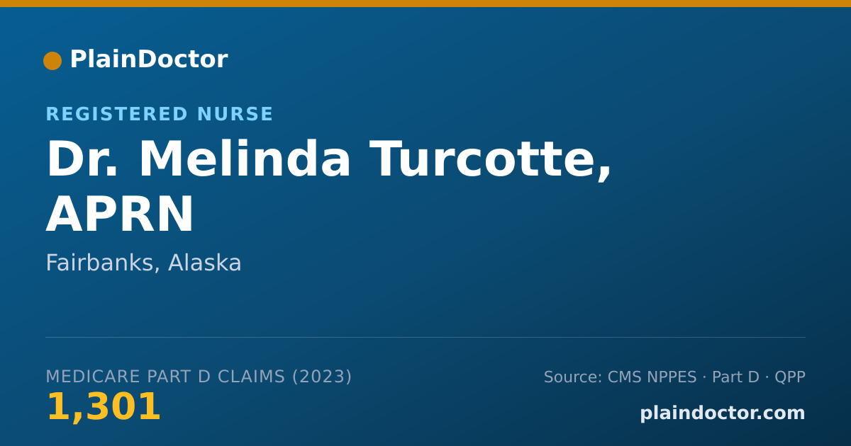 Shareable card for Melinda Turcotte, APRN - Registered Nurse, Fairbanks, AK