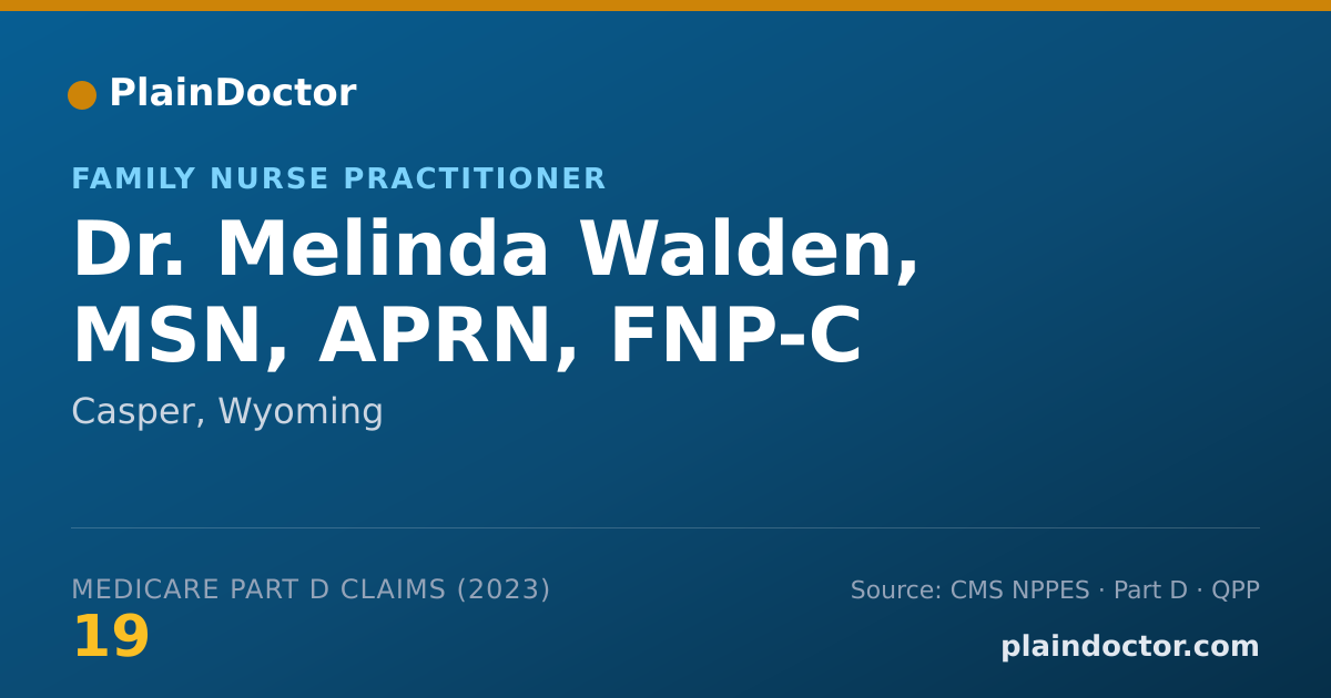 Shareable card for Melinda Walden, MSN, APRN, FNP-C - Family Nurse Practitioner, Casper, WY