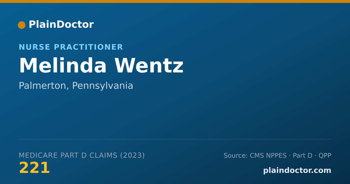 Shareable card for Melinda Wentz - Nurse Practitioner, Palmerton, PA