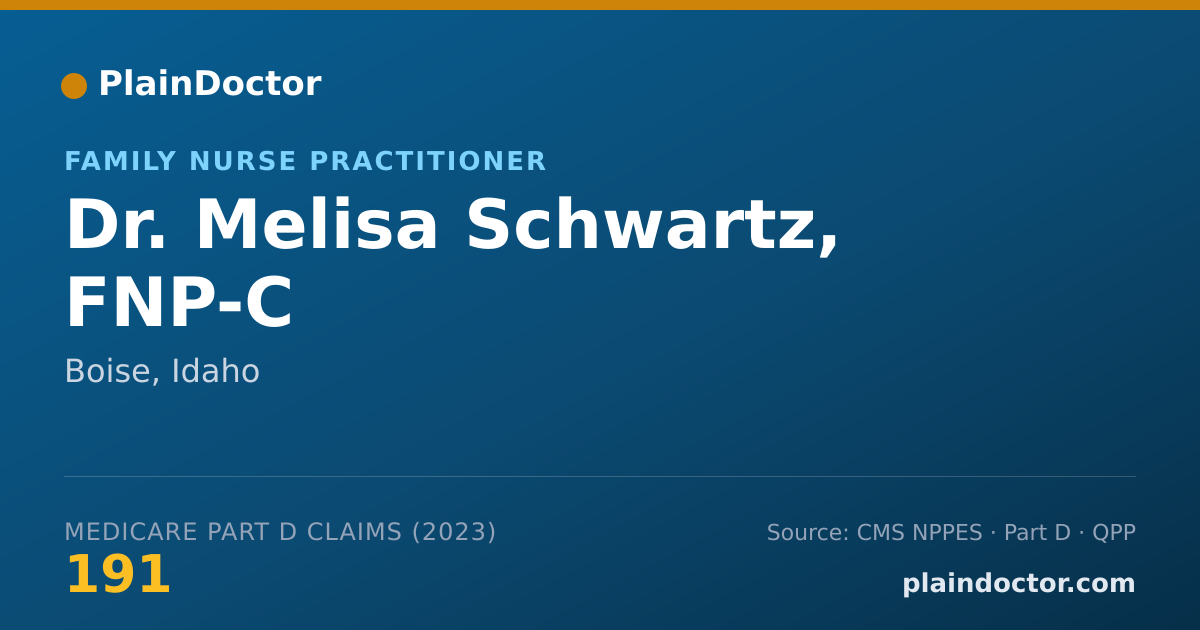 Shareable card for Melisa Schwartz, FNP-C - Family Nurse Practitioner, Boise, ID