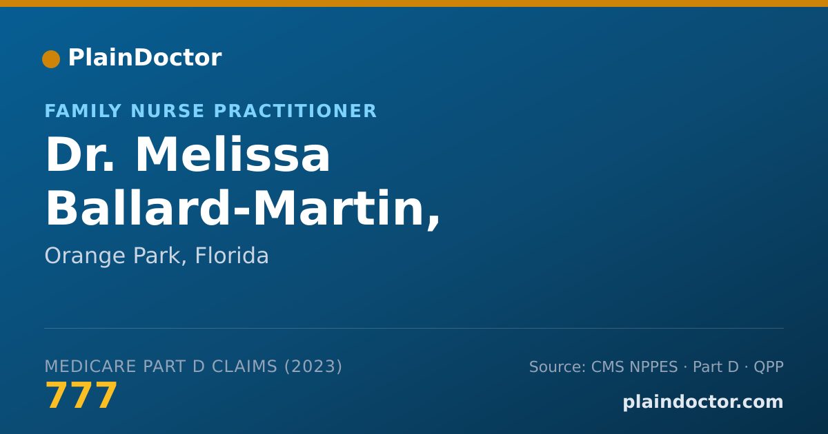 Shareable card for Melissa Ballard-Martin, A.P.R.N. - Family Nurse Practitioner, Orange Park, FL