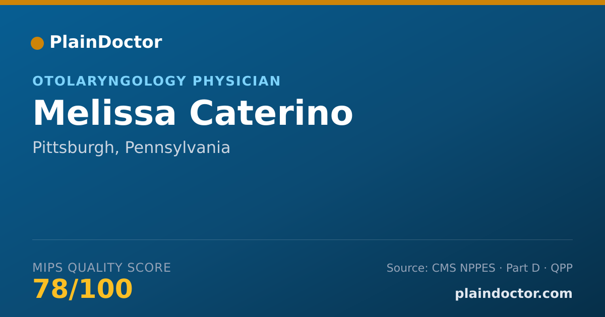 Shareable card for Melissa Caterino - Otolaryngology Physician, Pittsburgh, PA