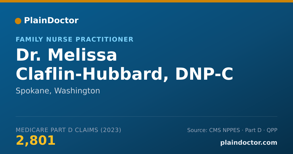 Shareable card for Melissa Claflin-Hubbard, DNP-C - Family Nurse Practitioner, Spokane, WA