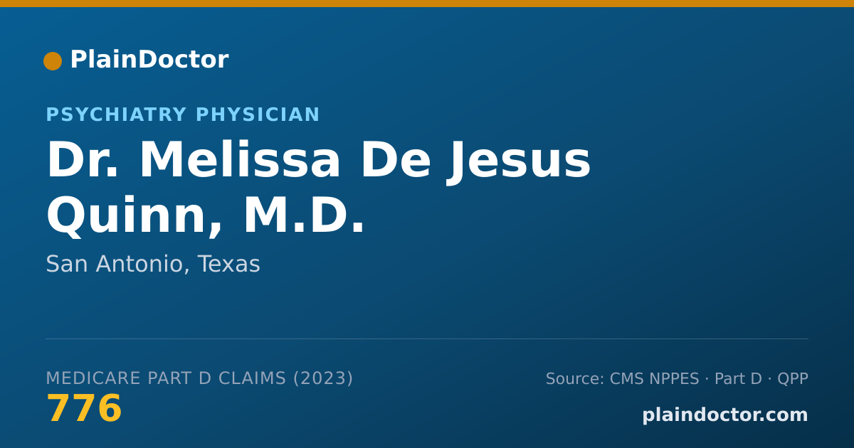 Shareable card for Melissa De Jesus Quinn, M.D. - Psychiatry Physician, San Antonio, TX