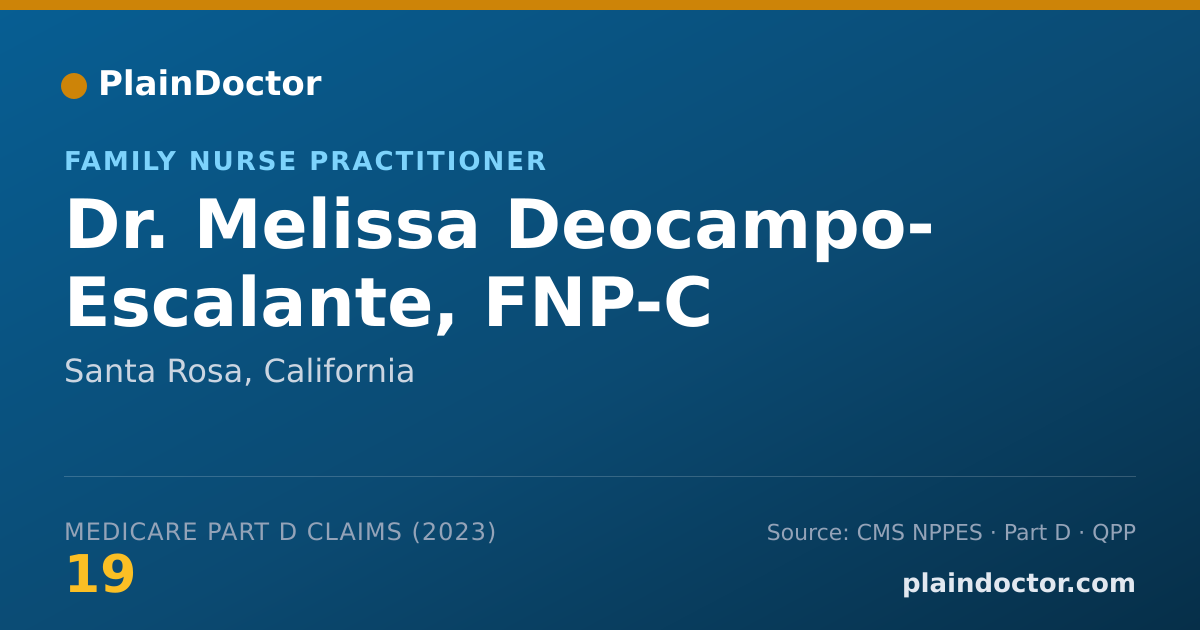 Shareable card for Melissa Deocampo- Escalante, FNP-C - Family Nurse Practitioner, Santa Rosa, CA