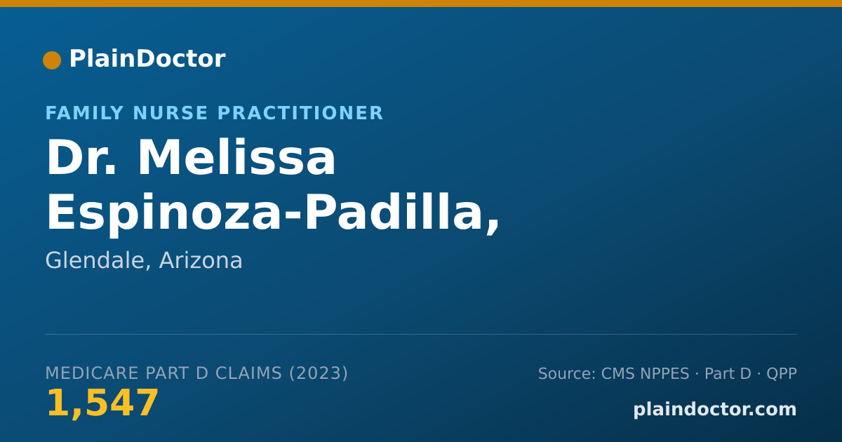 Shareable card for Melissa Espinoza-Padilla, FNP-C - Family Nurse Practitioner, Glendale, AZ