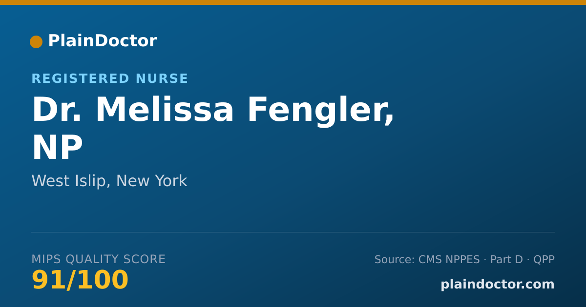 Shareable card for Melissa Fengler, NP - Registered Nurse, West Islip, NY