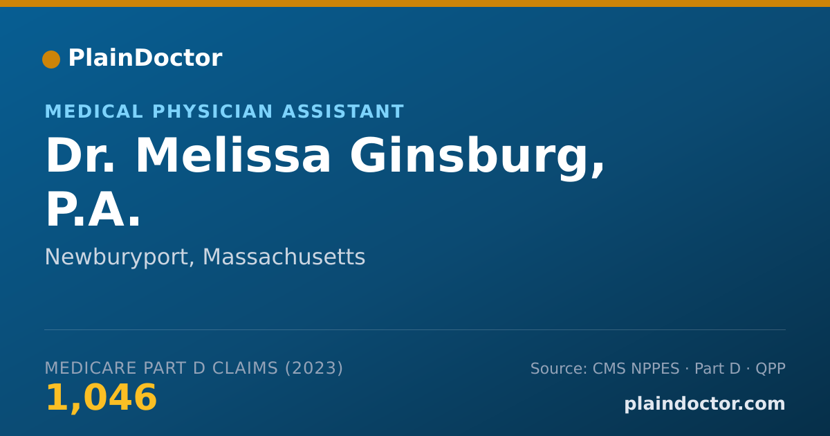 Shareable card for Melissa Ginsburg, P.A. - Medical Physician Assistant, Newburyport, MA