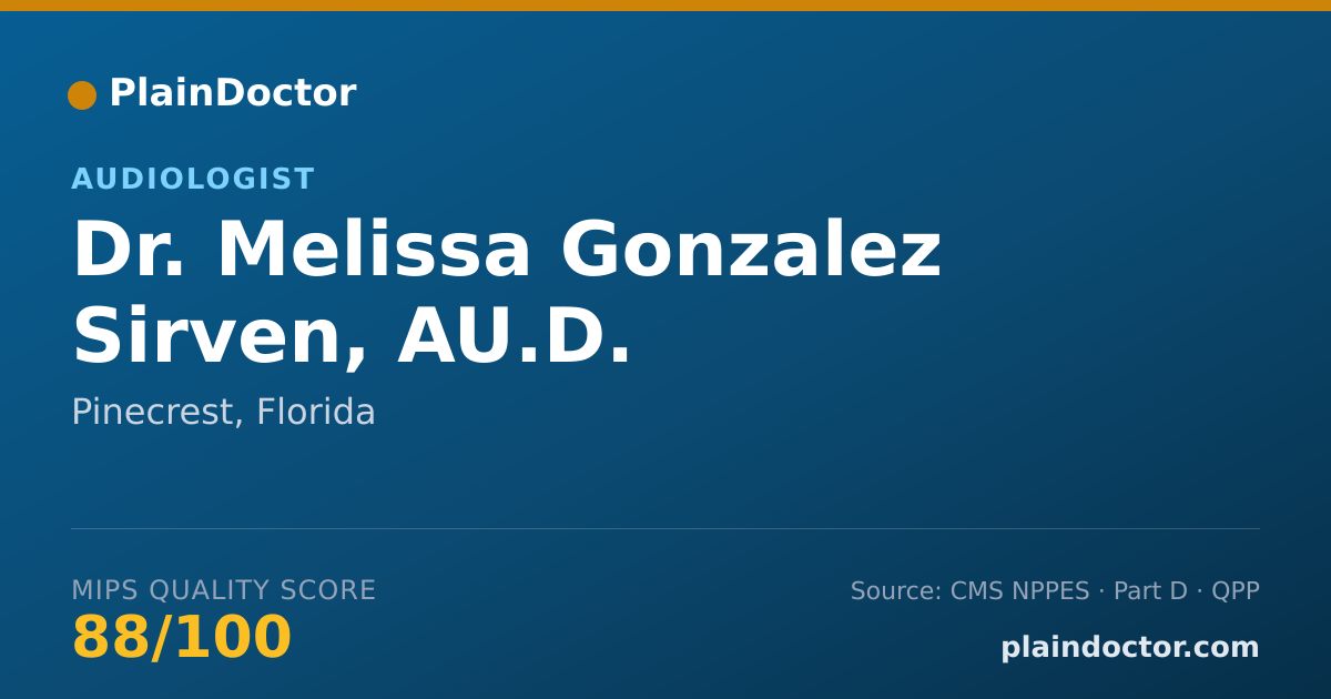 Shareable card for Melissa Gonzalez Sirven, AU.D. - Audiologist, Pinecrest, FL