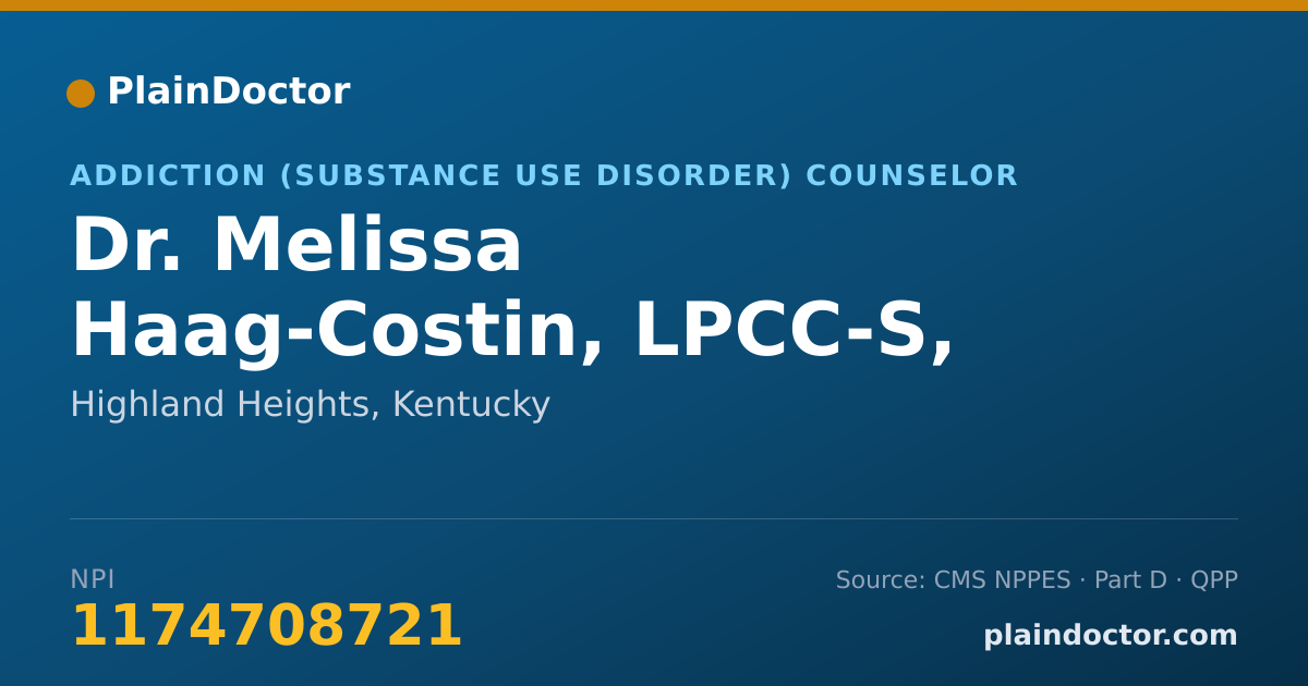 Shareable card for Melissa Haag-Costin, LPCC-S, LICDC-CS - Addiction (Substance Use Disorder) Counselor, Highland Heights, KY