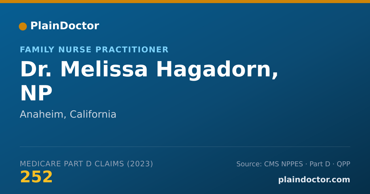 Shareable card for Melissa Hagadorn, NP - Family Nurse Practitioner, Anaheim, CA