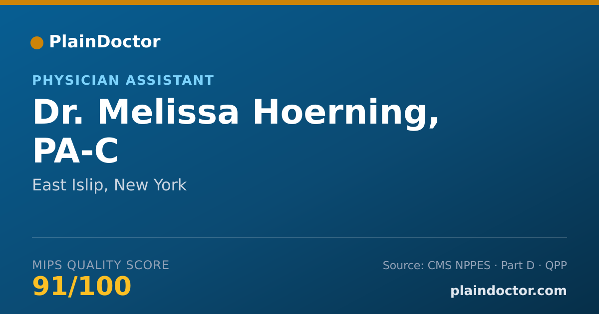Shareable card for Melissa Hoerning, PA-C - Physician Assistant, East Islip, NY