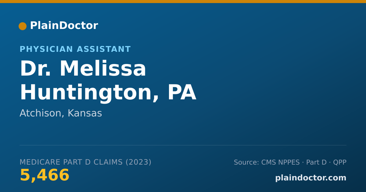Shareable card for Melissa Huntington, PA - Physician Assistant, Atchison, KS