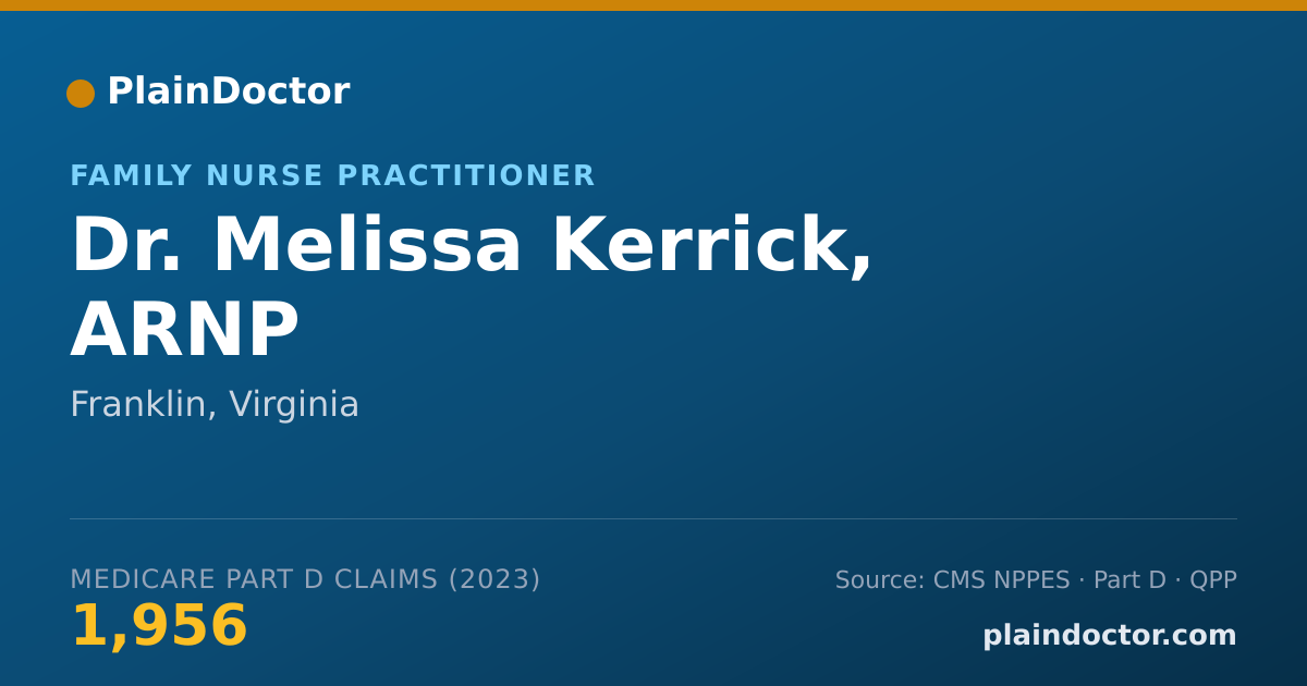 Shareable card for Melissa Kerrick, ARNP - Family Nurse Practitioner, Franklin, VA