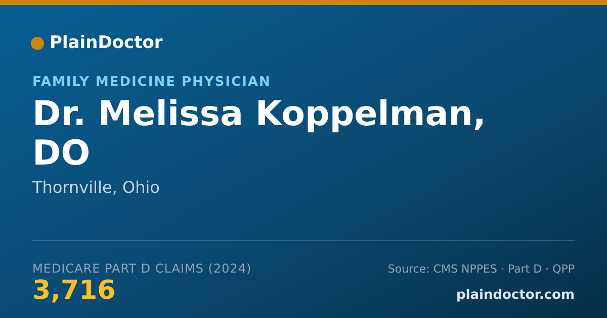 Shareable card for Melissa Koppelman, DO - Family Medicine Physician, Thornville, OH