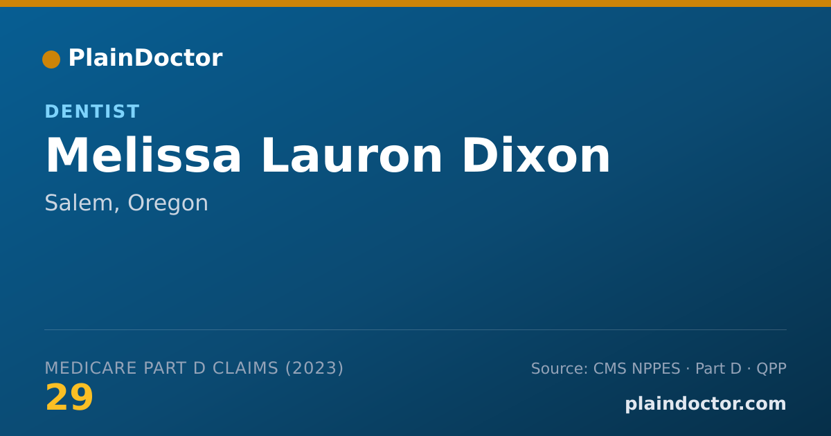 Shareable card for Melissa Lauron Dixon - Dentist, Salem, OR