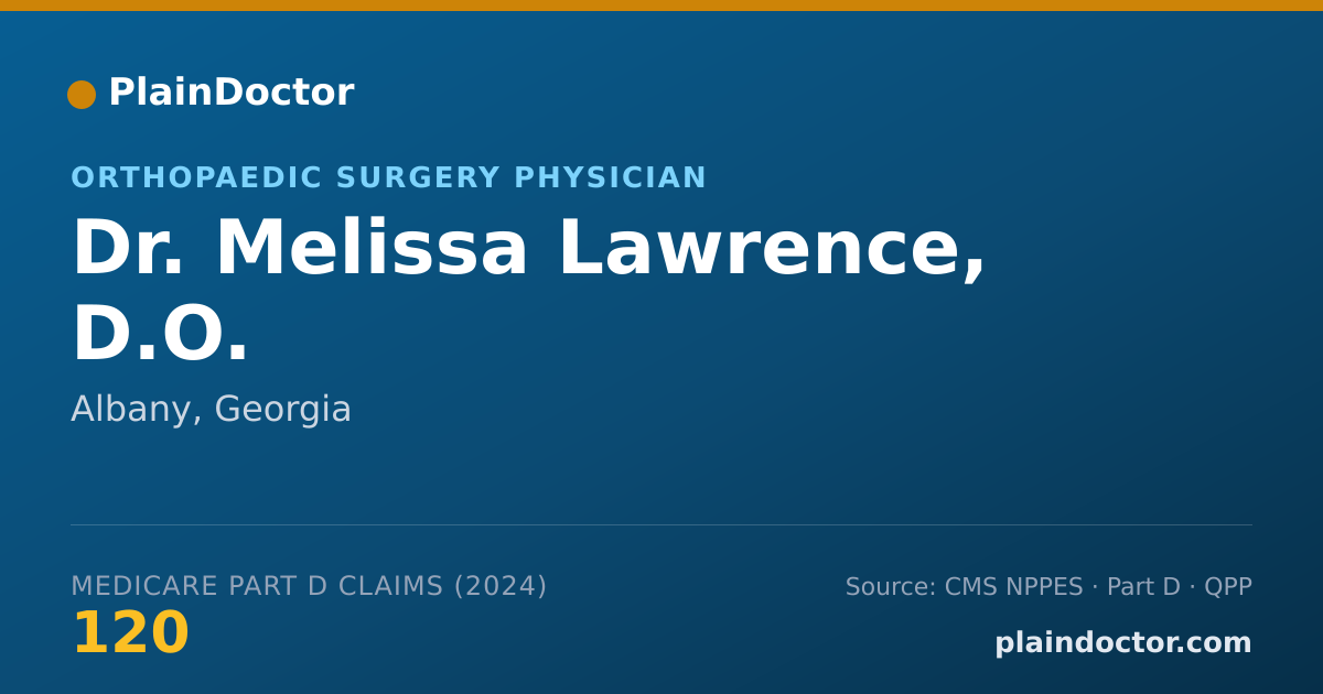 Shareable card for Melissa Lawrence, D.O. - Orthopaedic Hand Surgery Physician, Albany, GA