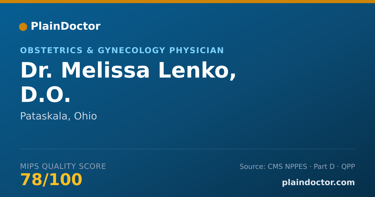 Shareable card for Melissa Lenko, D.O. - Obstetrics & Gynecology Physician, Pataskala, OH