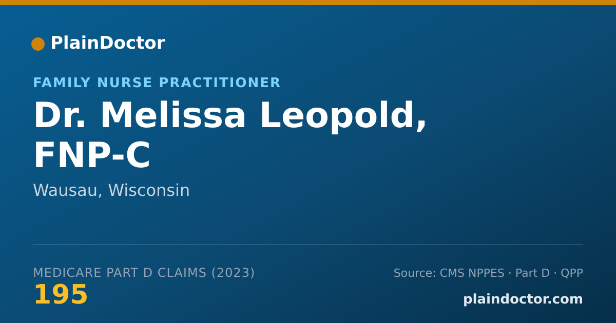Shareable card for Melissa Leopold, FNP-C - Family Nurse Practitioner, Wausau, WI