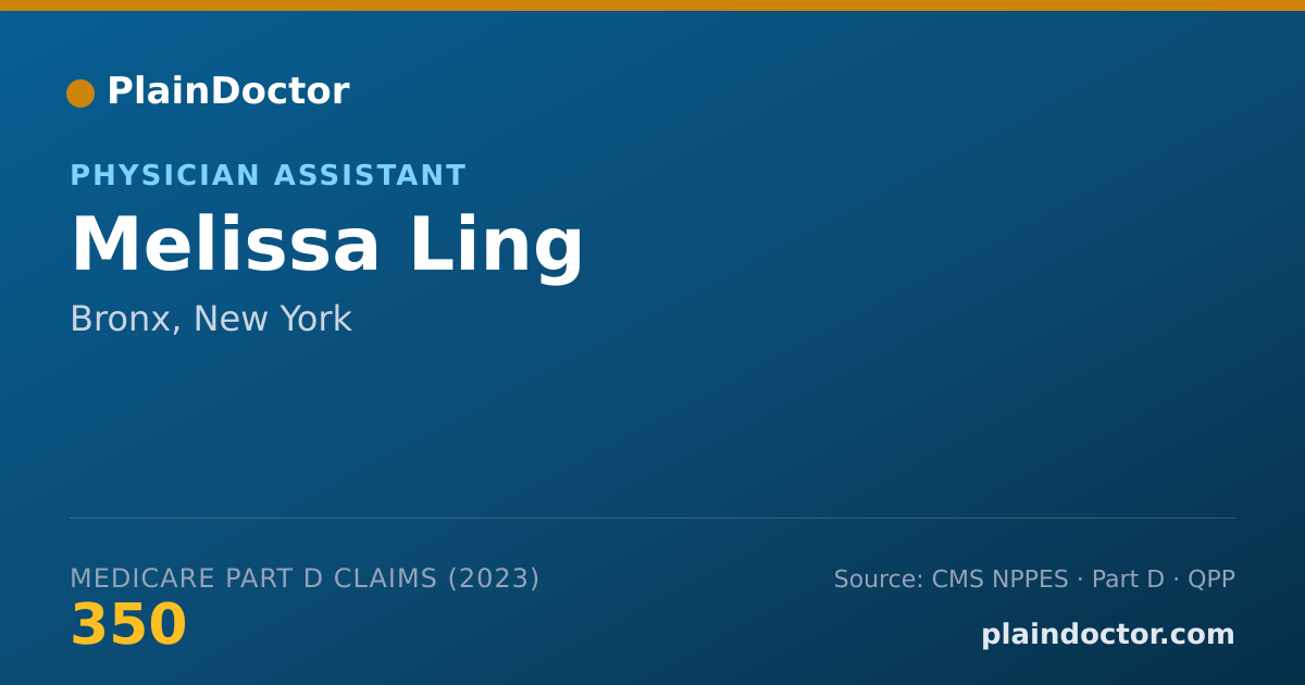 Shareable card for Melissa Ling - Physician Assistant, Bronx, NY