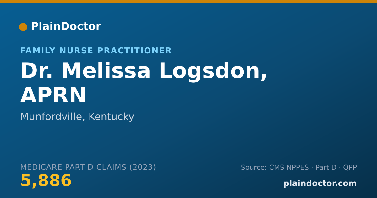 Shareable card for Melissa Logsdon, APRN - Family Nurse Practitioner, Munfordville, KY