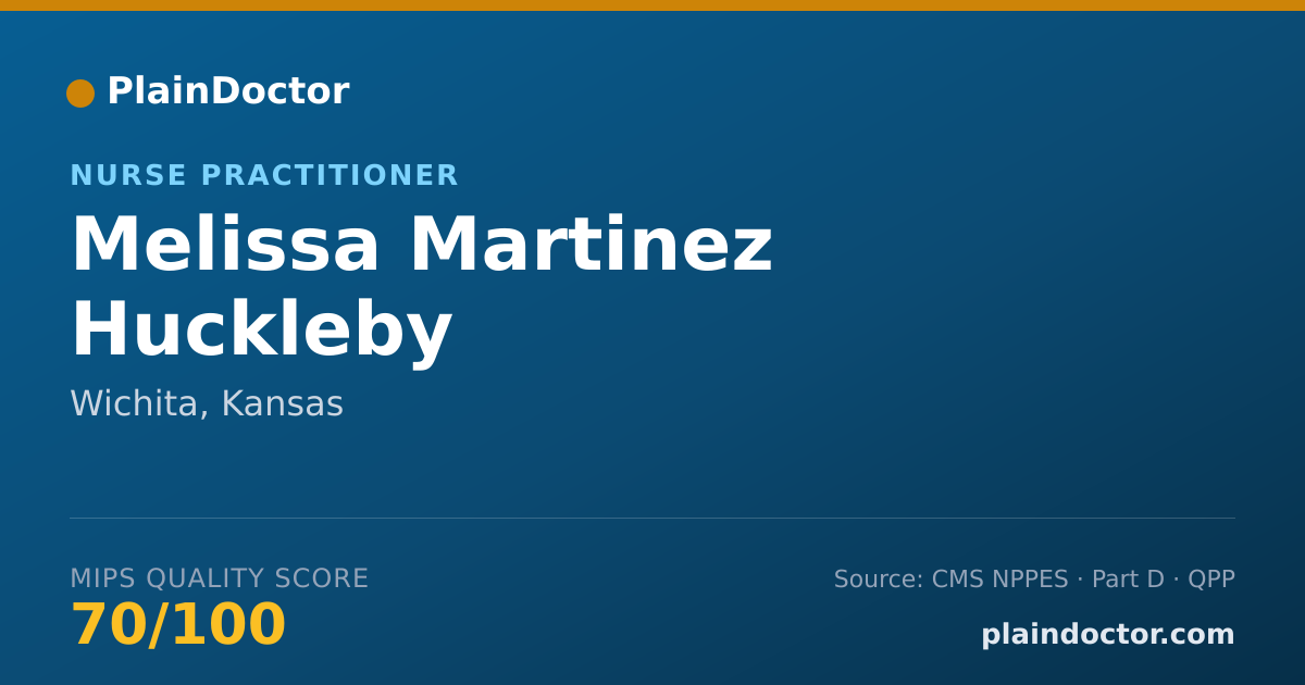 Shareable card for Melissa Martinez Huckleby - Nurse Practitioner, Wichita, KS