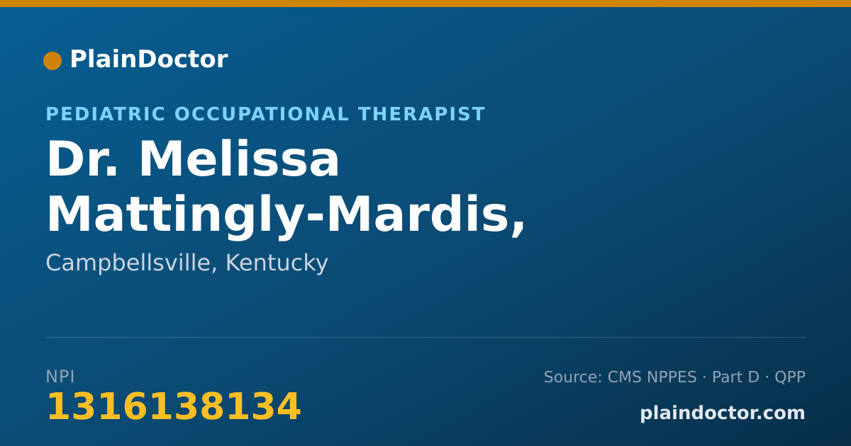 Shareable card for Melissa Mattingly-Mardis, OTR/L - Pediatric Occupational Therapist, Campbellsville, KY