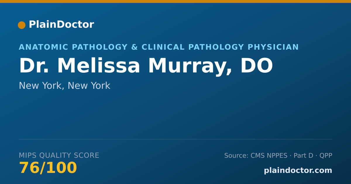Shareable card for Melissa Murray, DO - Anatomic Pathology & Clinical Pathology Physician, New York, NY