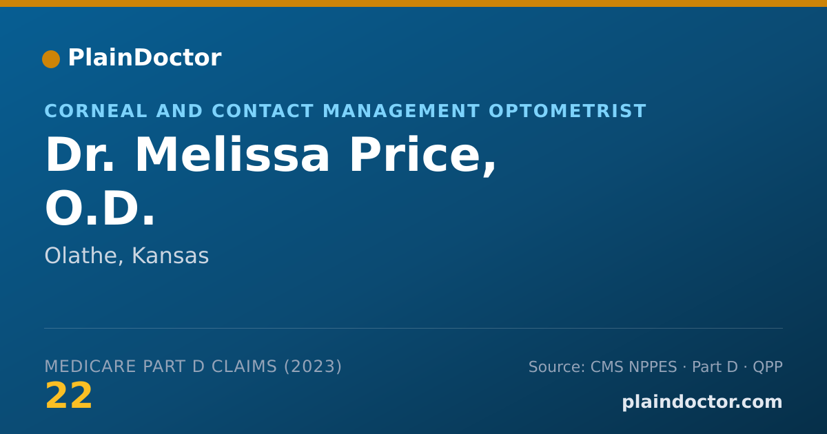 Shareable card for Melissa Price, O.D. - Corneal and Contact Management Optometrist, Olathe, KS