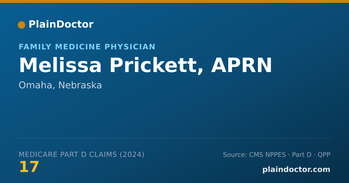 Shareable card for Melissa Prickett, APRN - Family Medicine Physician, Omaha, NE