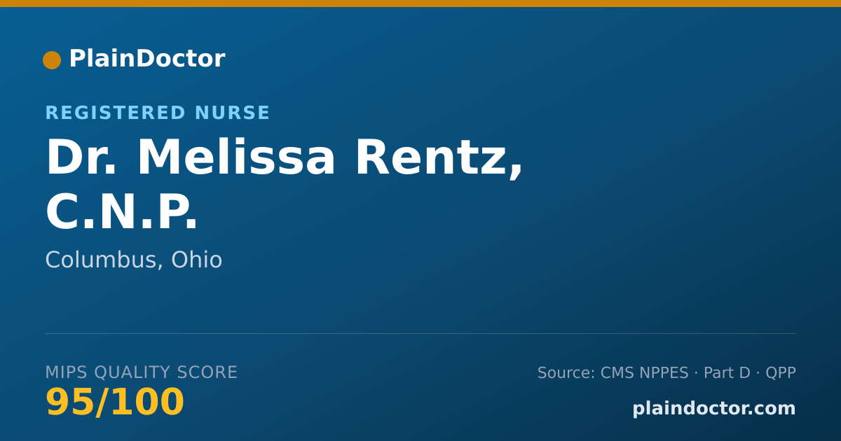Shareable card for Melissa Rentz, C.N.P. - Registered Nurse, Columbus, OH