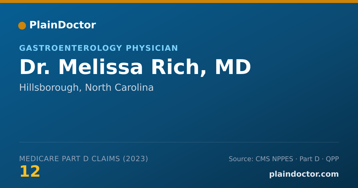 Shareable card for Melissa Rich, MD - Gastroenterology Physician, Hillsborough, NC