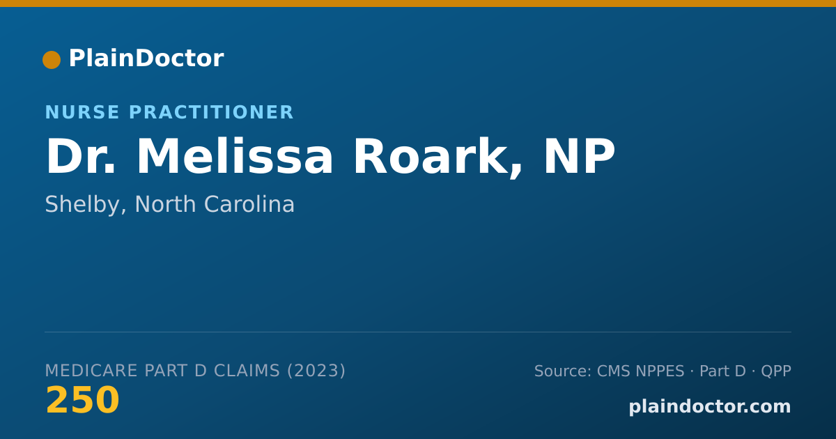 Shareable card for Melissa Roark, NP - Nurse Practitioner, Shelby, NC