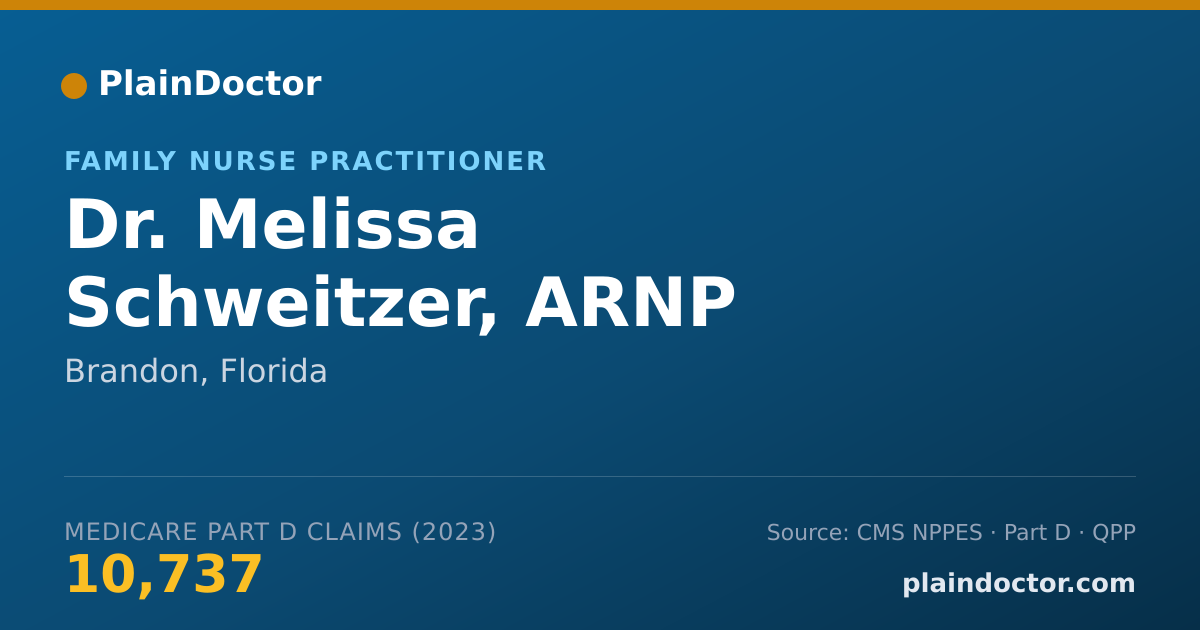 Shareable card for Melissa Schweitzer, ARNP - Family Nurse Practitioner, Brandon, FL