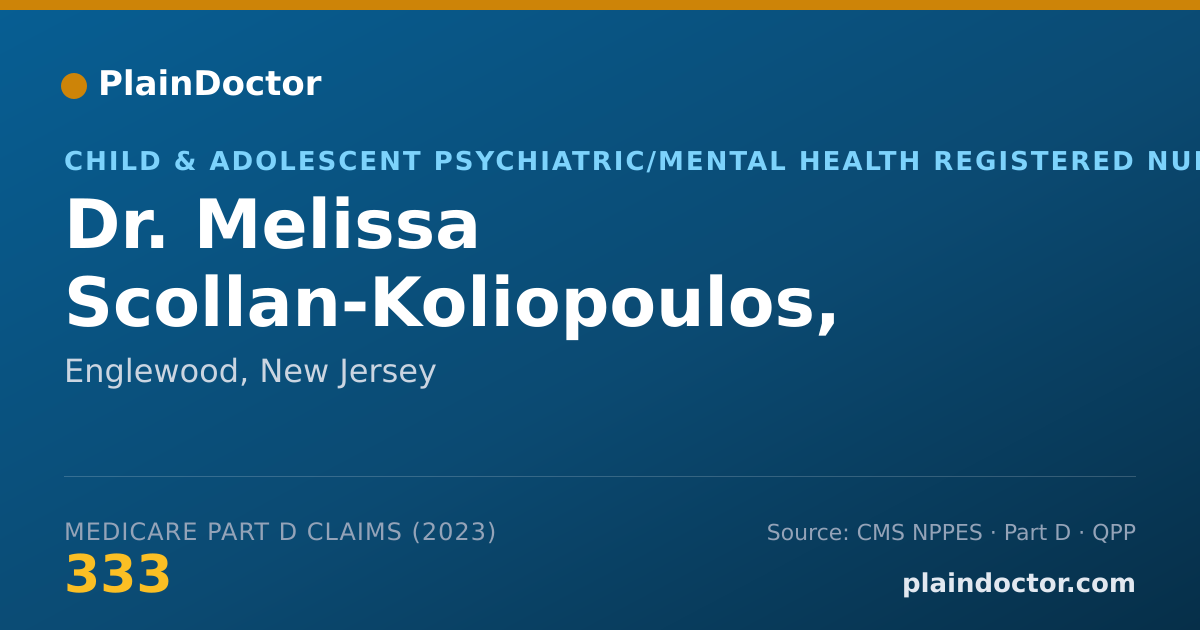 Shareable card for Melissa Scollan-Koliopoulos, EDD, APN, CDE - Child & Adolescent Psychiatric/Mental Health Registered Nurse, Englewood, NJ