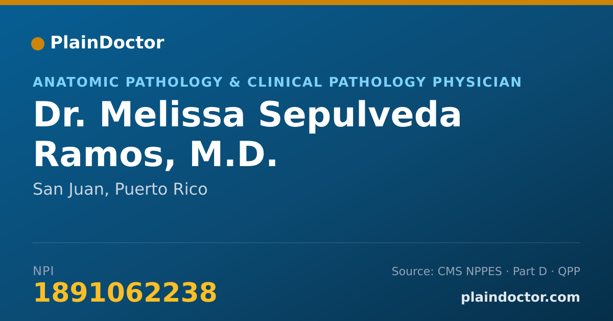Shareable card for Melissa Sepulveda Ramos, M.D. - Anatomic Pathology & Clinical Pathology Physician, San Juan, PR
