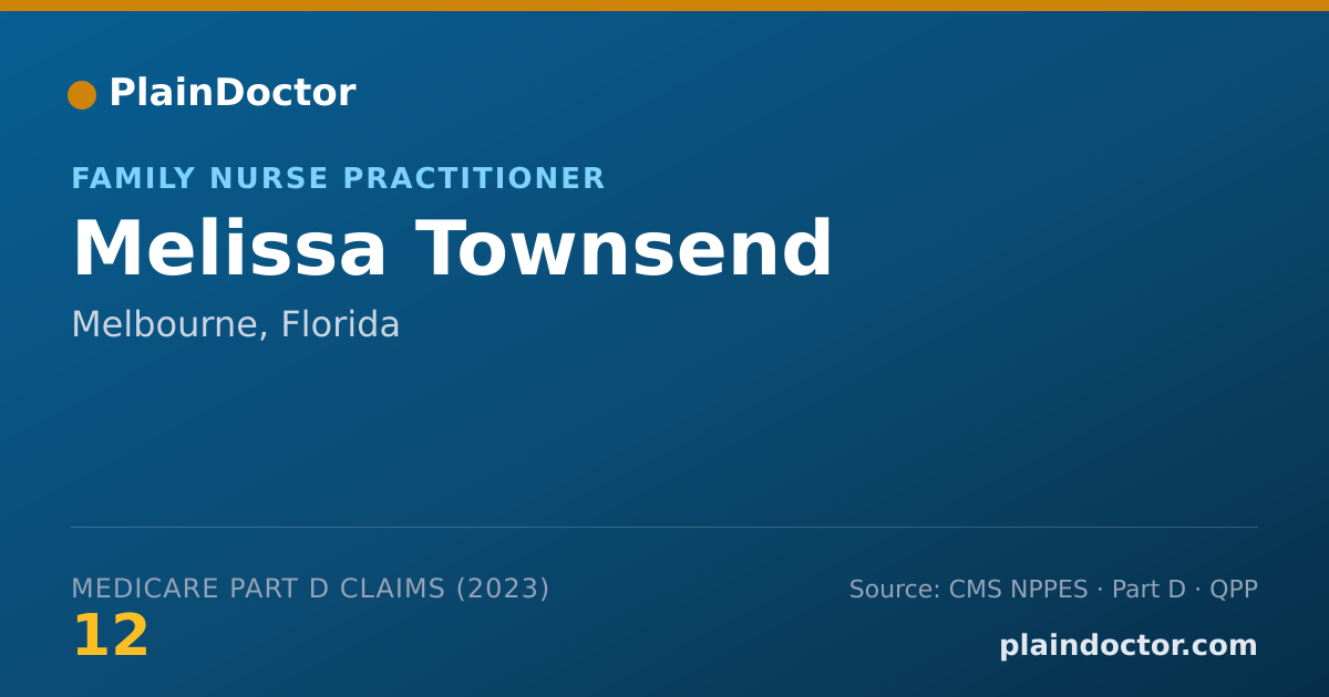 Shareable card for Melissa Townsend - Family Nurse Practitioner, Melbourne, FL