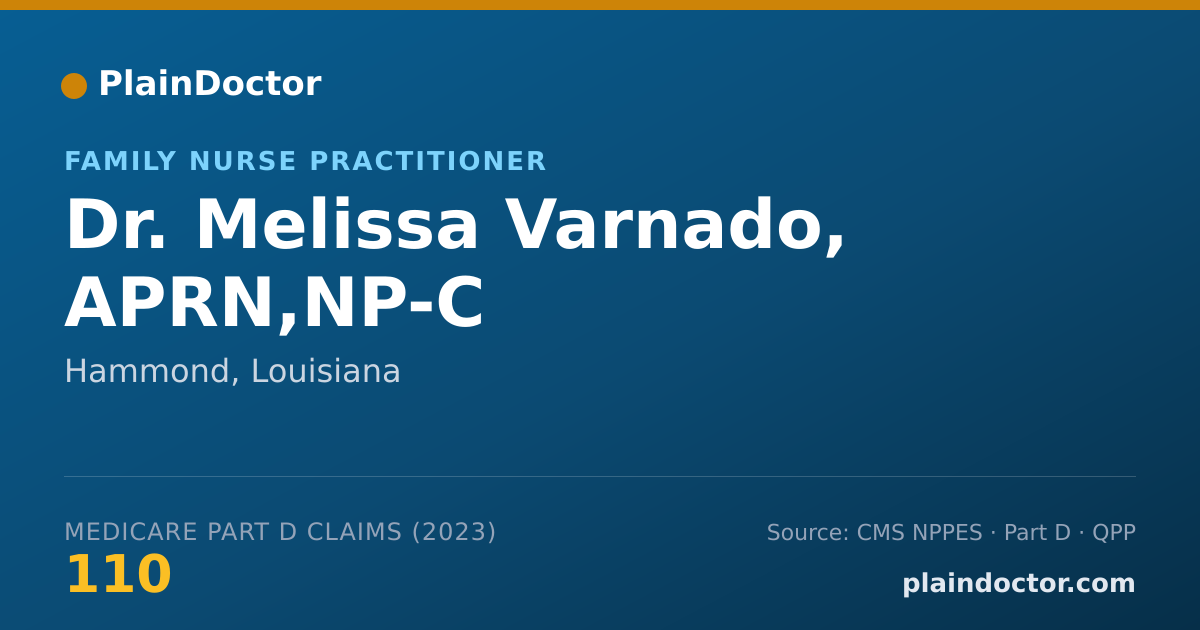 Shareable card for Melissa Varnado, APRN,NP-C - Family Nurse Practitioner, Hammond, LA