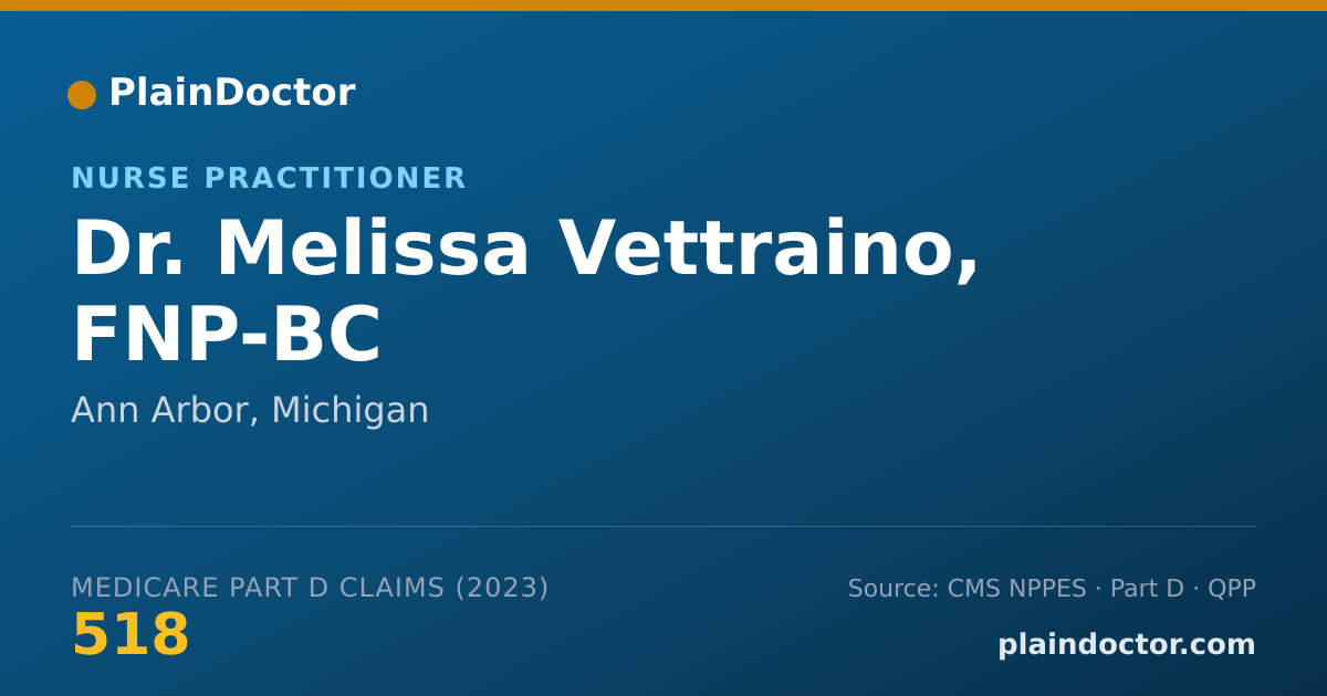 Shareable card for Melissa Vettraino, FNP-BC - Nurse Practitioner, Ann Arbor, MI