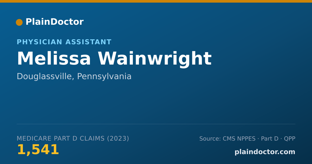 Shareable card for Melissa Wainwright - Physician Assistant, Douglassville, PA