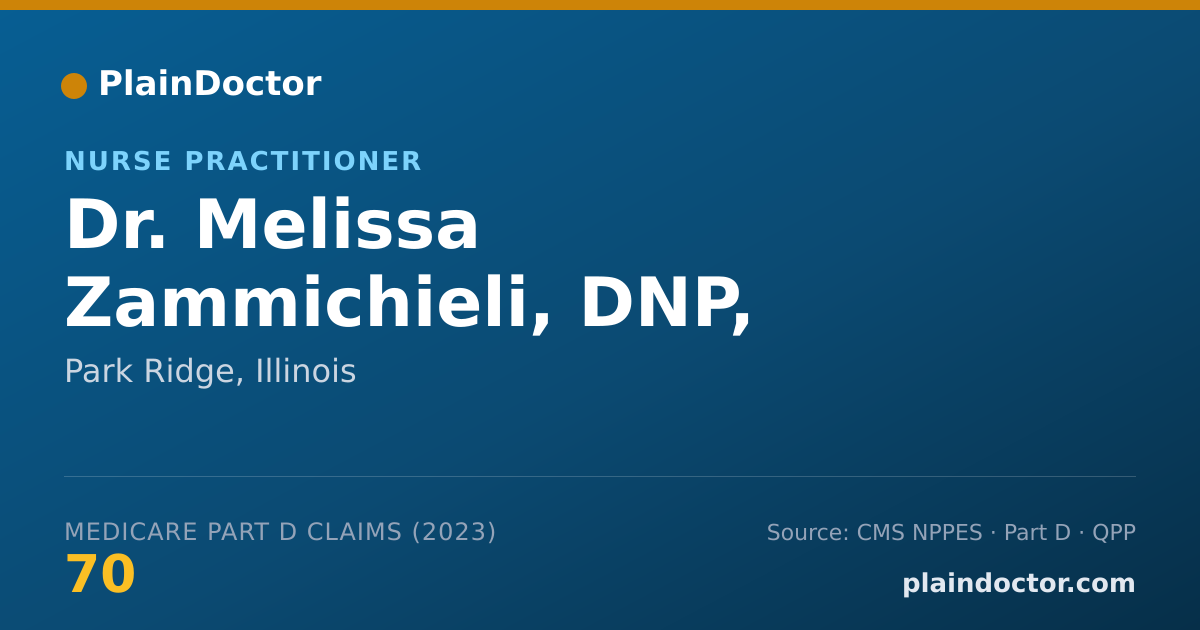 Shareable card for Melissa Zammichieli, DNP, APRN, FNP-BC - Nurse Practitioner, Park Ridge, IL