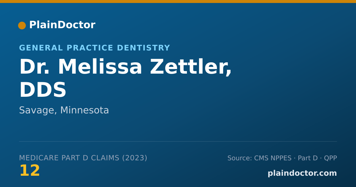 Shareable card for Melissa Zettler, DDS - General Practice Dentistry, Savage, MN