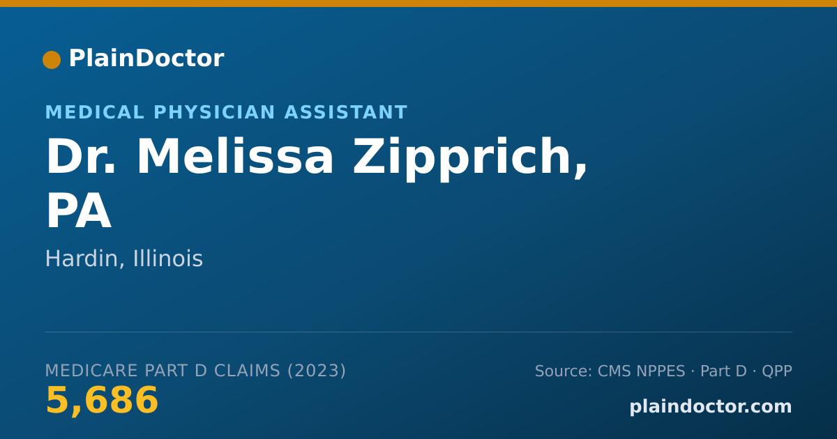 Shareable card for Melissa Zipprich, PA - Medical Physician Assistant, Hardin, IL