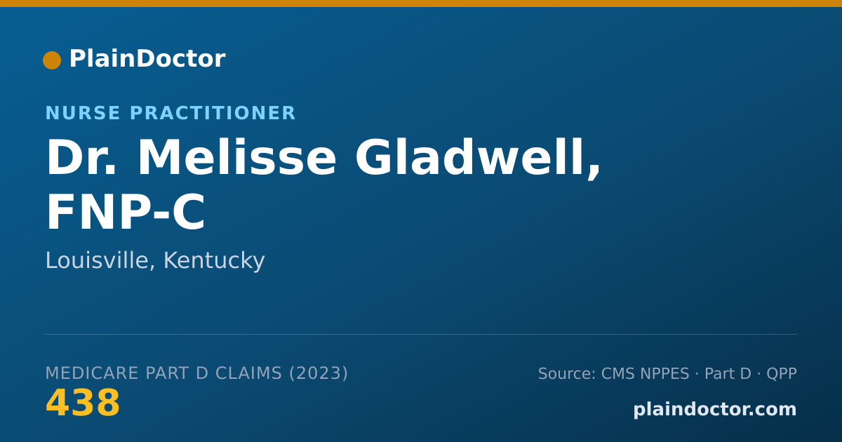 Shareable card for Melisse Gladwell, FNP-C - Nurse Practitioner, Louisville, KY