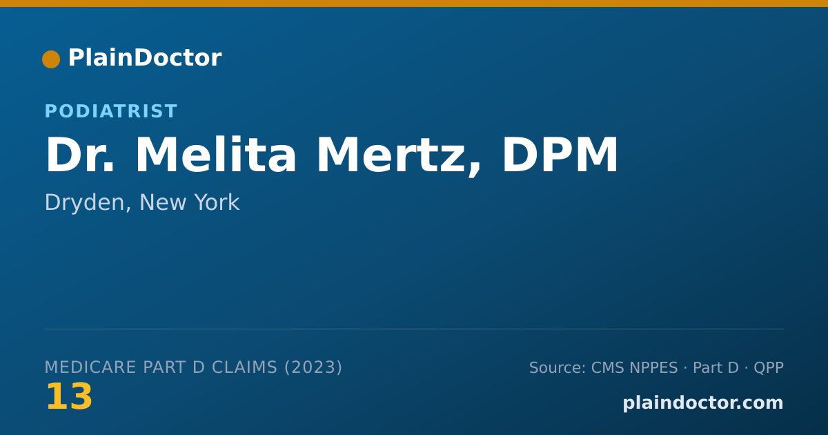 Shareable card for Melita Mertz, DPM - Podiatrist, Dryden, NY