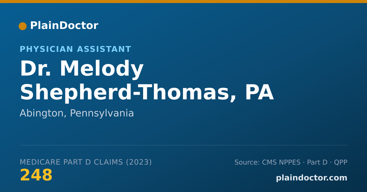 Shareable card for Melody Shepherd-Thomas, PA - Physician Assistant, Abington, PA